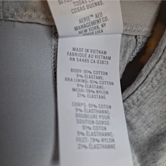 NWT AERIE Gray Strappy Side Cutout Square-neck Bralette size Small - Picture 6 of 6